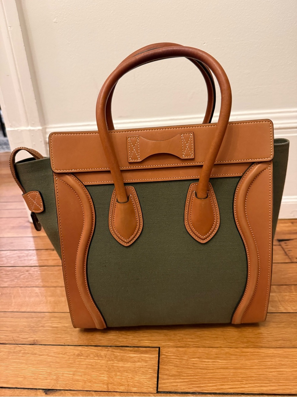 Flash sale before consignment; Celine Canvas and Leather Mini Luggage Tote - Picture 2 of 16